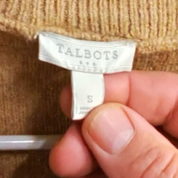 Talbots Tan Camel Half Zip Mock Neck Sweater - Picture 9 of 9